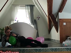 Blowing Balloons mainly touching Findom Style loyalty 2