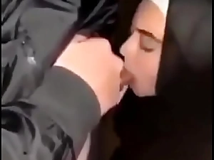 Hijabi sucking lacking my friend