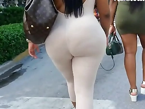 See-through leggings conspicuous thong booty 6