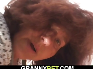 70 years old granny pleases her customer
