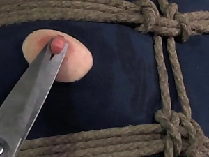 Crotch rope bondage sluts threads compress off