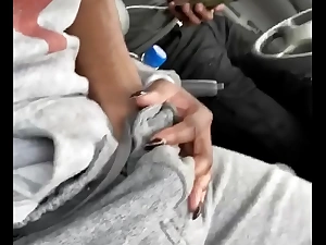 Young battle-axe finger fucked in car