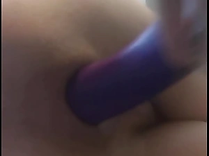 Femboy slut takes big dildo