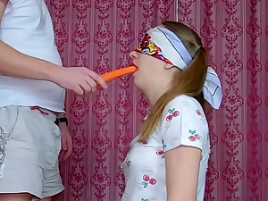 Step Brother tricked his when this babe passed a challenge with food and seduce her to blowjob and first sex! - Nata Attractive