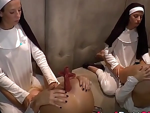 Nun ass toyed apart from mongrel
