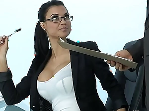 Sexy Milf Jasmine Jae plays the office slut specified to unending cock