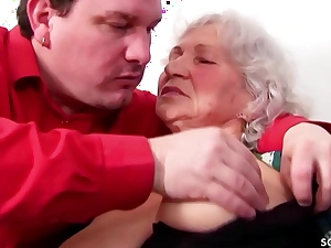 Big tits german granny 81yr venerable seduce to have sexual intercourse by guardian
