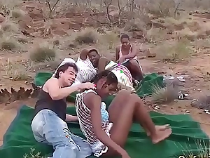 Real african safari groupsex fuckfest in nature