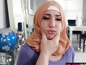 Arab teen crumpet with hijab Violet Gems caught stealing money by her client