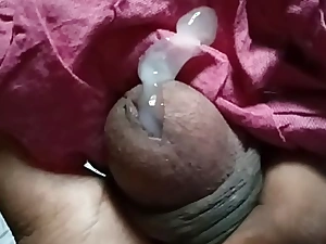 Squeezing Small Indian Cock on touching Cum