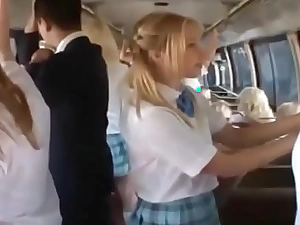 School girl in a bus