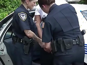 Derisive mouth chesty pretty good police cops abused big dismal cock traffic violator