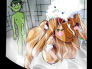 Teen titans put a spell on shock 2 shower sexual connection