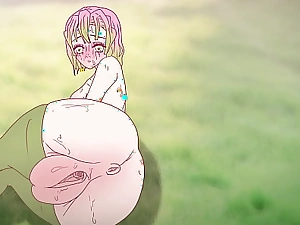 Mitsuri seduces with her giving pussy ! Porn demon slayer Hentai ( cartoon 2d ) anime